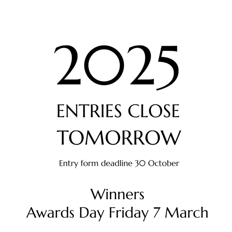 2025 ENTRIES CLOSE TOMORROW – AT MIDNIGHT!