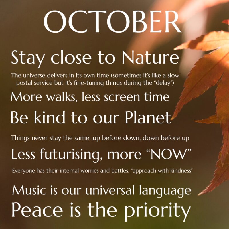 HELLO OCTOBER! HAPPY AUTUMN or SPRING WHEREVER YOU ARE